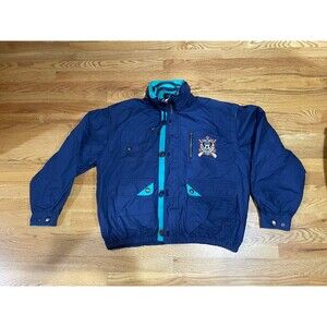 Vintage 90s Mickey Mouse Packable Jacket Disney Originals XL Windbreaker Blue